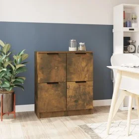Aparadores 2 uds madera contrachapada roble ahumado 30x30x70 cm de vidaXL, Aparadores - Ref: Foro24-817019, Precio: 67,82 €, ...