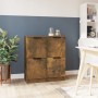 Aparadores 2 uds madera contrachapada roble ahumado 30x30x70 cm de vidaXL, Aparadores - Ref: Foro24-817019, Precio: 69,08 €, ...