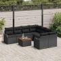 Conjunto de sofás de jardín 9 pcs Negro ratán sintético en Sofás de exterior | Comprar online en Foru.es
