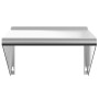 Estante de pared acero inoxidable plateado 50x45x31 cm en Estanterías | Comprar online en Foru.es