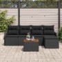 Conjunto de sofás de jardín 6 pcs Negro ratán sintético en Sofás de exterior | Comprar online en Foru.es