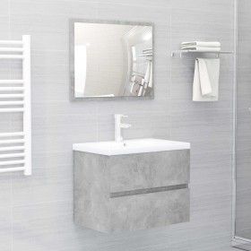 Juego de muebles de baño madera de ingeniería gris hormigón de vidaXL, Muebles de baño - Ref: Foro24-3071589, Precio: 155,58 ...