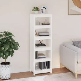 Solid pine wood white bookshelf 50x35x154 cm by vidaXL, Bookcases and shelves - Ref: Foro24-821715, Price: 109,93 €, Discount: %