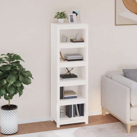 Estantería madera maciza de pino blanca 50x35x154 cm de vidaXL, Librerías y estanterías - Ref: Foro24-821715, Precio: 111,08 ...