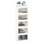 Estantería madera maciza de pino blanca 50x35x154 cm de vidaXL, Librerías y estanterías - Ref: Foro24-821715, Precio: 109,93 ...