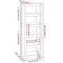 Estantería madera maciza de pino blanca 50x35x154 cm de vidaXL, Librerías y estanterías - Ref: Foro24-821715, Precio: 109,93 ...