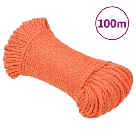 Cuerda de trabajo polipropileno naranja 6 mm 100 m de vidaXL, Sogas y cuerdas metálicas - Ref: Foro24-152925, Precio: 14,17 €...