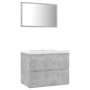 Juego de muebles de baño madera de ingeniería gris hormigón de vidaXL, Muebles de baño - Ref: Foro24-3071589, Precio: 155,58 ...