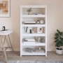 Estantería madera maciza de pino blanca 80x35x154 cm de vidaXL, Librerías y estanterías - Ref: Foro24-821690, Precio: 139,90 ...