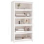 Estantería madera maciza de pino blanca 80x35x154 cm de vidaXL, Librerías y estanterías - Ref: Foro24-821690, Precio: 139,90 ...