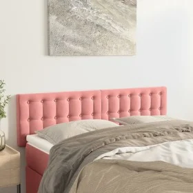 Cabeceros 2 unidades terciopelo rosa 72x5x78/88 cm de vidaXL, Cabeceros y pies de cama - Ref: Foro24-346475, Precio: 65,93 €,...