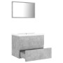Juego de muebles de baño madera de ingeniería gris hormigón de vidaXL, Muebles de baño - Ref: Foro24-3071589, Precio: 155,58 ...