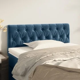 Dark blue velvet headboard 90x7x78/88 cm by vidaXL, Headboards and footboards - Ref: Foro24-346324, Price: 56,06 €, Discount: %