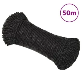 Cuerda de trabajo polipropileno negro 8 mm 50 m de vidaXL, Sogas y cuerdas metálicas - Ref: Foro24-153007, Precio: 15,89 €, D...