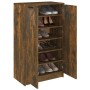 Mueble zapatero madera contrachapada roble ahumado 59x35x100 cm de vidaXL, Zapateros y organizadores de calzado - Ref: Foro24...