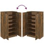 Mueble zapatero madera contrachapada roble ahumado 59x35x100 cm de vidaXL, Zapateros y organizadores de calzado - Ref: Foro24...