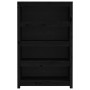 Estantería madera maciza de pino negra 80x35x126 cm de vidaXL, Librerías y estanterías - Ref: Foro24-821688, Precio: 140,38 €...