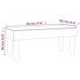 Banco de tela gris oscuro 70x30x30 cm de vidaXL, Bancos - Ref: Foro24-346617, Precio: 34,92 €, Descuento: %