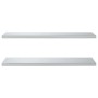 Estantes de pared 2 uds acero inoxidable plateado 100x40x3 cm en Estanterías | Comprar online en Foru.es