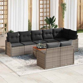 Conjunto de sofás de jardín 9 pcs Gris ratán sintético en Sofás de exterior | Comprar online en Foru.es