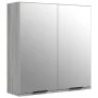 Armario de baño con espejo color gris Sonoma 64x20x67 cm de vidaXL, Tocadores de baño - Ref: Foro24-817067, Precio: 75,23 €, ...