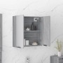 Armario de baño con espejo color gris Sonoma 64x20x67 cm de vidaXL, Tocadores de baño - Ref: Foro24-817067, Precio: 76,51 €, ...