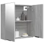Armario de baño con espejo color gris Sonoma 64x20x67 cm de vidaXL, Tocadores de baño - Ref: Foro24-817067, Precio: 75,23 €, ...