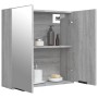 Armario de baño con espejo color gris Sonoma 64x20x67 cm de vidaXL, Tocadores de baño - Ref: Foro24-817067, Precio: 76,51 €, ...
