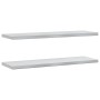 Estantes de pared 2 uds acero inoxidable plateado 100x30x3 cm en Estanterías | Comprar online en Foru.es