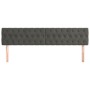 Cabeceros 2 unidades de terciopelo gris oscuro 100x7x78/88 cm de vidaXL, Cabeceros y pies de cama - Ref: Foro24-346391, Preci...