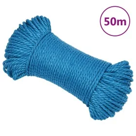 Cuerda de trabajo polipropileno azul 8 mm 50 m de vidaXL, Sogas y cuerdas metálicas - Ref: Foro24-152968, Precio: 12,87 €, De...