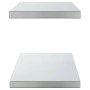Estantes de pared 2 uds acero inoxidable plateado 100x30x3 cm en Estanterías | Comprar online en Foru.es