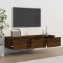 Armario de pared madera de ingeniería roble marrón 102x30x20 cm de vidaXL, Estantes y estanterías - Ref: Foro24-817098, Preci...