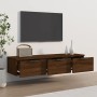 Armario de pared madera de ingeniería roble marrón 102x30x20 cm de vidaXL, Estantes y estanterías - Ref: Foro24-817098, Preci...