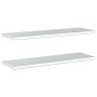 Estantes de pared 2 uds acero inoxidable plateado 100x30x3 cm en Estanterías | Comprar online en Foru.es