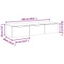 Armario de pared madera de ingeniería roble marrón 102x30x20 cm de vidaXL, Estantes y estanterías - Ref: Foro24-817098, Preci...