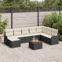 Conjunto de sofás de jardín 9 pcs Negro ratán sintético en Sofás de exterior | Comprar online en Foru.es