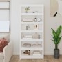 Estantería madera maciza de pino blanca 80x35x183 cm de vidaXL, Librerías y estanterías - Ref: Foro24-821695, Precio: 211,54 ...