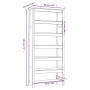 Estantería madera maciza de pino blanca 80x35x183 cm de vidaXL, Librerías y estanterías - Ref: Foro24-821695, Precio: 211,54 ...