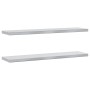 Estantes de pared 2 uds acero inoxidable plateado 100x23,5x3 cm en Estanterías | Comprar online en Foru.es