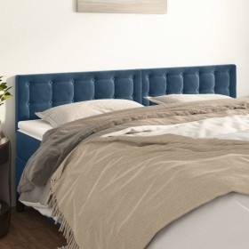 Cabeceros 2 unidades de terciopelo azul oscuro 80x5x78/88 cm de vidaXL, Cabeceros y pies de cama - Ref: Foro24-346494, Precio...