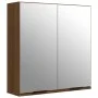 Armario de baño con espejo color roble marrón 64x20x67 cm de vidaXL, Tocadores de baño - Ref: Foro24-817068, Precio: 73,89 €,...