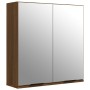 Armario de baño con espejo color roble marrón 64x20x67 cm de vidaXL, Tocadores de baño - Ref: Foro24-817068, Precio: 75,12 €,...