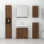 Armario de baño con espejo color roble marrón 64x20x67 cm de vidaXL, Tocadores de baño - Ref: Foro24-817068, Precio: 73,89 €,...