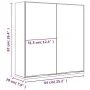 Armario de baño con espejo color roble marrón 64x20x67 cm de vidaXL, Tocadores de baño - Ref: Foro24-817068, Precio: 73,89 €,...