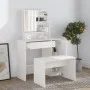 Tocador con espejo blanco brillante 86,5x35x136 cm de vidaXL, Tocadores para dormitorios - Ref: Foro24-802963, Precio: 93,61 ...