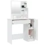 Dressing table with glossy white mirror 86.5x35x136 cm by vidaXL, Bedroom Dressers - Ref: Foro24-802963, Price: 93,61 €, Disc...