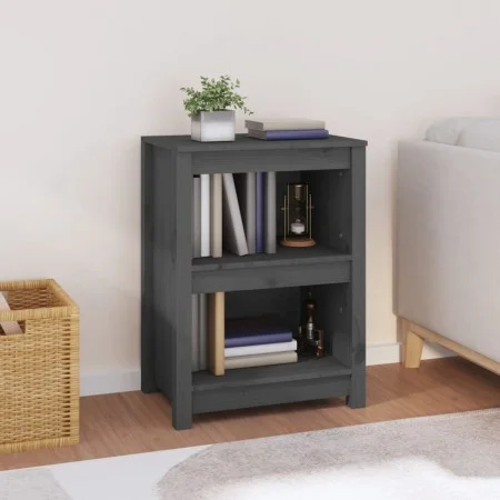 Estantería madera maciza de pino gris 50x35x68 cm de vidaXL, Librerías y estanterías - Ref: Foro24-821701, Precio: 50,78 €, D...