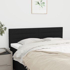 Cabeceros 2 unidades tela negro 72x5x78/88 cm de vidaXL, Cabeceros y pies de cama - Ref: Foro24-346146, Precio: 64,47 €, Desc...
