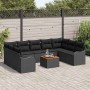 Conjunto de sofás de jardín 10 pcs Negro ratán sintético en Sofás de exterior | Comprar online en Foru.es